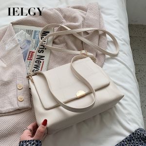 Ielgy Phụ nữ túi đựng tài liệu mới thời trang theo xu hướng tất cả phù hợp với một vai lớn chất lượng cao kết cấu phong cách phương Tây phù hợp cho công việc và du lịch