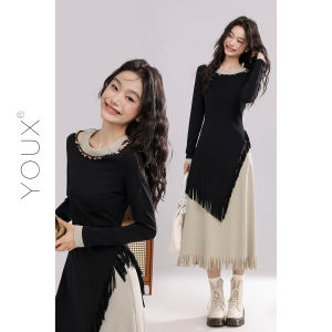 YOUXIANG | Đầm Dây Vintage Giúp Thon Gọn Eo