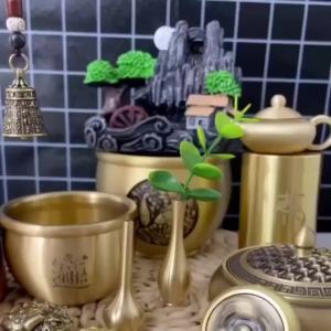 Traditional Chinese Cultural Patterns Brass Pendant Decoration Bring Wealth Ward off Evil Spirits Keychain