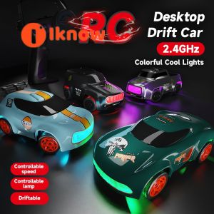 I know Mini RC Drift Car 1:64 High-Speed Electric Remote Control Car with 2.4GHz Frequency Colorful LED Lights and Controllable Speed - Perfect Toy for Kids