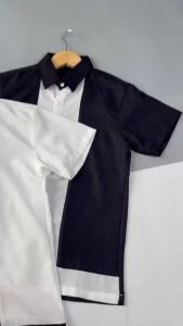 Áo sơ mi nam tay ngắn chất lụa mịn chống nhăn xù trẻ trung thanh lịch 2 màu đen trắng