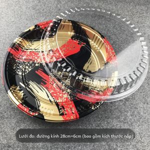 Hộp Đựng Sushi Hình Tròn Dùng Một Lần Hộp Đựng Thức Ăn Nhanh Cao Cấp Hộp Đựng Sashimi Hộp Đựng Thức Ăn Trưa Kiểu Nhật Bản