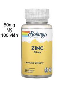 [MỸ] viên zinc 50 mg Solaray 100 viên