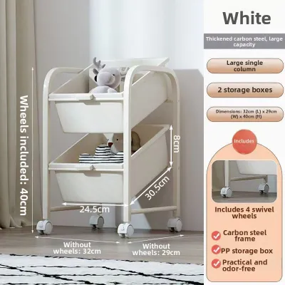 Multi-layer Large Capacity Movable Toy Storage Rack