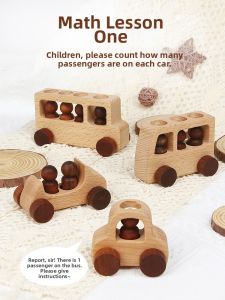 Early Education Montessori Wooden Car Toy
