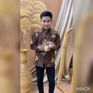 batik kemeja pria dewasa lengan panjang terlaris