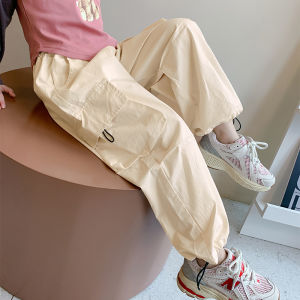 Girls Workwear Pants Spring Autumn Style Childrens Casual Sports Fashionable Korean Version Autumn Leisure Trousers