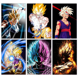 Bandai | High-quality Diamond Painting Anime Dragon Ball Goku Full Diamond Mosaic Jewelry Cross-stitch DIY Home Decor Arts and Crafts