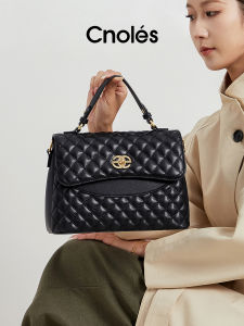 Cnoles Small Square Wind Diamond Grid Bag Womens New 2025 Single Shoulder Slant Cross Handbag High-End Sensation Bag