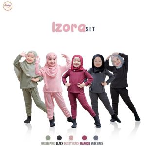Setelan Santai Set Baju Tidur Anak Perempuan / Izora Set