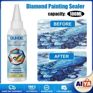 ★Same Day Shipping★ Fast-Drying Diamond Painting Sealer 5D Diamond-Painting Sealer Glue 100ml Permanent Hold & Shine Effect Sealer for DIY Crafts LZC-Diamond-Painting-Sealer