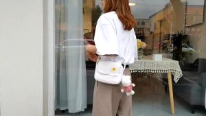 【 COD】 Ins New Canvas Bag Female Fashion Casual Crossbody Shoulder Bags With Zipper