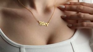 012 Kalung Liontin Nama Custom Bisa Bikin Nama Sendiri Lapis Emas 24 K Variant Warna