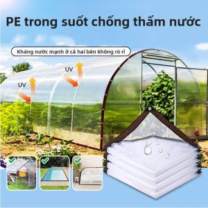 Bạt Che Ngoài Trời Trong Suốt PE 018mm Chống Mưa Che Cây Cảnh Mái Che Sân Vườn Giàn Hoa Mái Hiên Chắn Gió Cho Thú Cưng