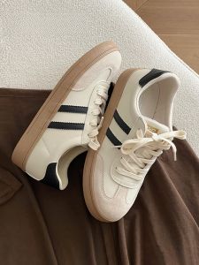 Hotwind Womens Low-Top Sporty Casual Shoes Thin Sole Dequan Winter New Style Versatile Plain Color Shoes Fashionable Outdoor