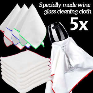 【วาริสโต】แว่นกันแดดสีแดงเช็ดผ้าสำหรับทำความสะอาด5/3ชิ้นเช็ดกระจกโดยไม่ทิ้งรอยใดๆถ้วยเช็ด30x30cm ผ้าทำความสะอาดผ้า