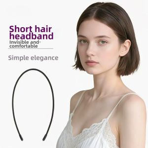 Invisible Black Fine Headband for Short Hair New Design 2026
