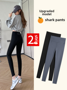 Quần Capri Tập Yoga Lưng Cao Bằng Da Cá Mập Mỏng Mùa Xuân Thu Quần Đùi Tập Thể Dục Quần Đùi Xe Đạp Cỡ Lớn