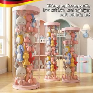 HUAZINIAO | Tổ Chức Hiển Thị Lưu Trữ Trong Suốt Đóng Khóa Kéo Thùng Nhựa