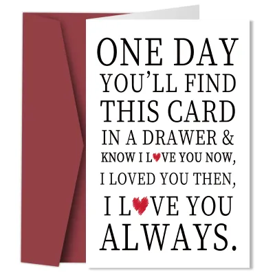 Heartfelt Love Anniversary Card I Love You Always Greeting Card for Him Her Mom Wife Lover Perfect for Valentines DayWedding