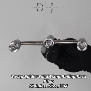 Sayap Tiang Railing Kaca Solid Stainless Steel 304