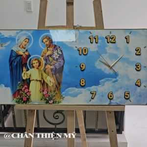 Đồng Hồ Tranh Công Giáo Treo Tường Chúa Giêsu Đức Mẹ Gia Đình Thánh Gia Quà Tân Gia Nhà Mới CĐHNCG-01
