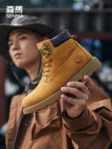 รองเท้าบูทมาร์ตินผู้ชาย ฤดูหนาว สไตล์อังกฤษ ทรงหุ้มข้อสูง ทรงหุ้มข้อครึ่งแข้ง ทรงหุ้มข้อเต็ม ทรงหุ้มข้อสั้น พื้นยาง หนังแท้ วัสดุด้านใน รองเท้าบูทแบบลำลองสำหรับฤดูใบไม้ผลิและฤดูใบไม้ร่วง