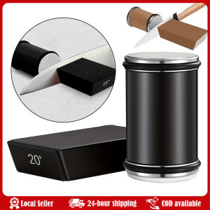Multifunctional Knife Sharpener Magnetic Holder Adjustable 15° and 20° Angle Roller Diamond Sharpening Stone Kitchen Accessories Rolling Knife Sharpener Accessories Whetstone Diamond Kitchen Professional Knife Sharpening Grindstone Roller Kitchen Accessor