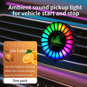 Car USB 5V Interior Air Outlet Aromatherapy Round Pickup Lamp RGB Colorful Ambient Air Fresher Cologne Ocean Fragrance