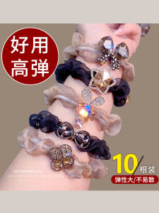 Dây Buộc Tóc Bằng Vải Ogeen Sang Trọng Dành Cho Nữ Dây Buộc Tóc Bằng Cao Su Dây Buộc Tóc Bằng Đá Rhinestone Phụ Kiện Tóc Thời Trang Dây Buộc Tóc Bằng Da