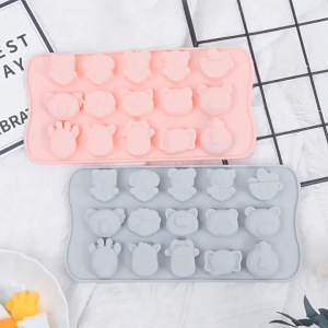 พิมพ์ซิลิโคน Cute Animals พิมพ์วุ้น พิมพ์Chocolate พิมพ์น้ำแข็ง มี 2สีให้เลือก