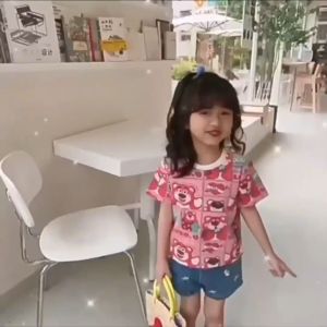 J&B 1-10Yrs Girl Kids Summer Kuromi Short-Sleeve T-Shirt Cute Lotso Bear Shirt Baju Budak Perempuan女童卡通短款上衣