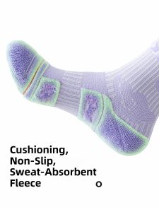 JINGCHI | Marathon Professional Womens Running Socks Long Tube Sweat Absorbent Towel Bottom Outdoor Anti-slip Basketball Sports Socks