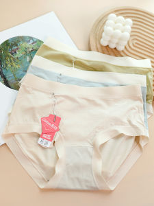 CaiTian Womens Modal Briefs Milk Soft High Waist Anti-Bacterial Butt Cover Seamless Shorts Comfortable Underwear mid Waist
