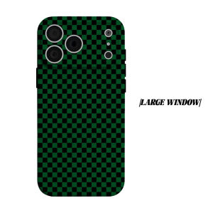 BILIBILI | Green Black Checkerboard Phone Case for iPhone 18 17 16 15 14 13 12 11 Air Pro Max Plus Double-layer Cover
