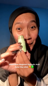 ❤️Ruby & Laura❤️Glad2Glow Mugwort Clay Mask Masker Wajah Face Wash Stick Salicylic Acid Anti Pores&Acne Jerawat Komedo Cleansing Masker 25g