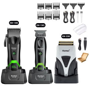 Kemei | Kemei KM-1386 KM-1385 KM-3383 With Charging Base Hair Clippers Professional Electric Hair Trimmer Rechargeable Shaver For Men