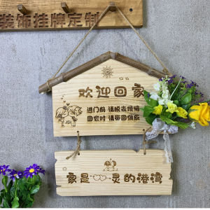 Khung Cửa Gỗ Hai Mặt Sáng Tạo Để Treo Ở Nhà Cửa Để Trang Trí Và Thông Báo Cửa Hàng Đang Kinh Doanh