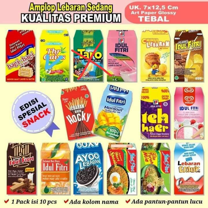 Amplop Lebaran Motif Snack Lazada Indonesia