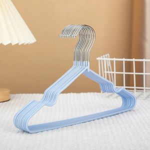 Childrens style 30cm Non-slip Rubber Coated Hanger PVC Coated Metal Infant Hanger Dormitory Home Clothes Hanger Organization