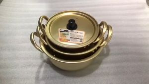 Korean Ramen Pot Instant Noodle Pot Korean Drama Soup Pot Yellow Aluminum Pot