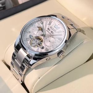 OLEVS | OLEVS 7028 Nam Doanh Nhân Đồng Hồ Cơ Tự Động Tourbillon Mặt Số Đa Chức Năng Ngày Chống Nước Dạ Quang Thép Không Gỉ