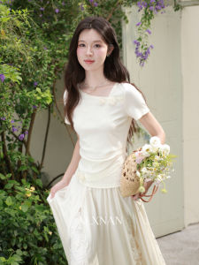Áo Thun Tay Ngắn Voan Cream