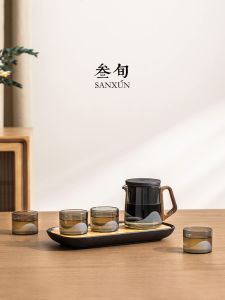 SANXUN | Heat Resistant Tea Set with Teapot and Tea Cups