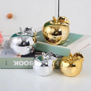 Creative European Apple Living Room Bookcase TV Cabinet Desktop Ceramic Crafts Festive decorations