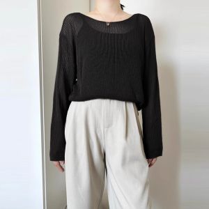 Spring New Unique Beautiful Simple Casual Design Hollow out Knitted Cover up Tank Top Two Piece Set Womens Fashion Ensemble