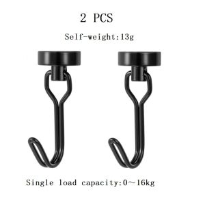 2-Pack Heavy-Duty Neodymium Iron Boron Rare Earth Magnetic Hooks Suitable for Hanging Storage on Cruise Ships Refrigerators in Kitchens Homes and Offices with Strong Adhesion