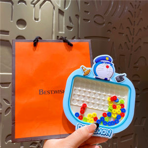 Large Size Doraemon Educational Blackboard Magnetic Color Beads Keychain Bag Charm Couple Bag Decorations Toys Keychain Accessories