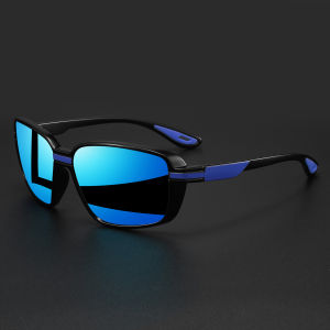 Classic Square Retro Polarized Sports Sunglasses - Oversized Wraparound Frame UV400 for Fishing Running Hiking & Travel