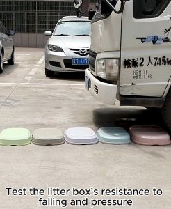 SOAR Semi-Enclosed Cat Litter Box Splash-Proof Compact Design with Minimalist Style can in 5kg cat